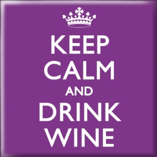 Магнет Keep calm & drink wine