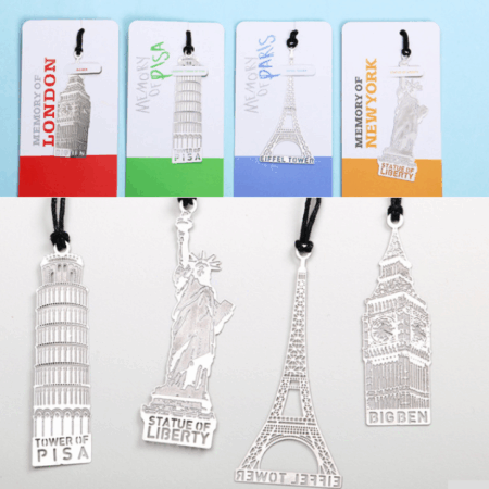 Метален букмарк Париз